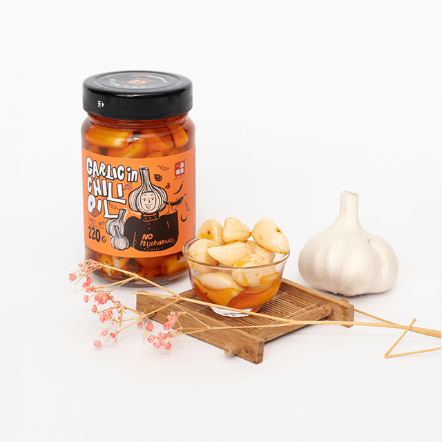 Delicious Pickled Garlic Cloves in Natural with Simple Ingredients